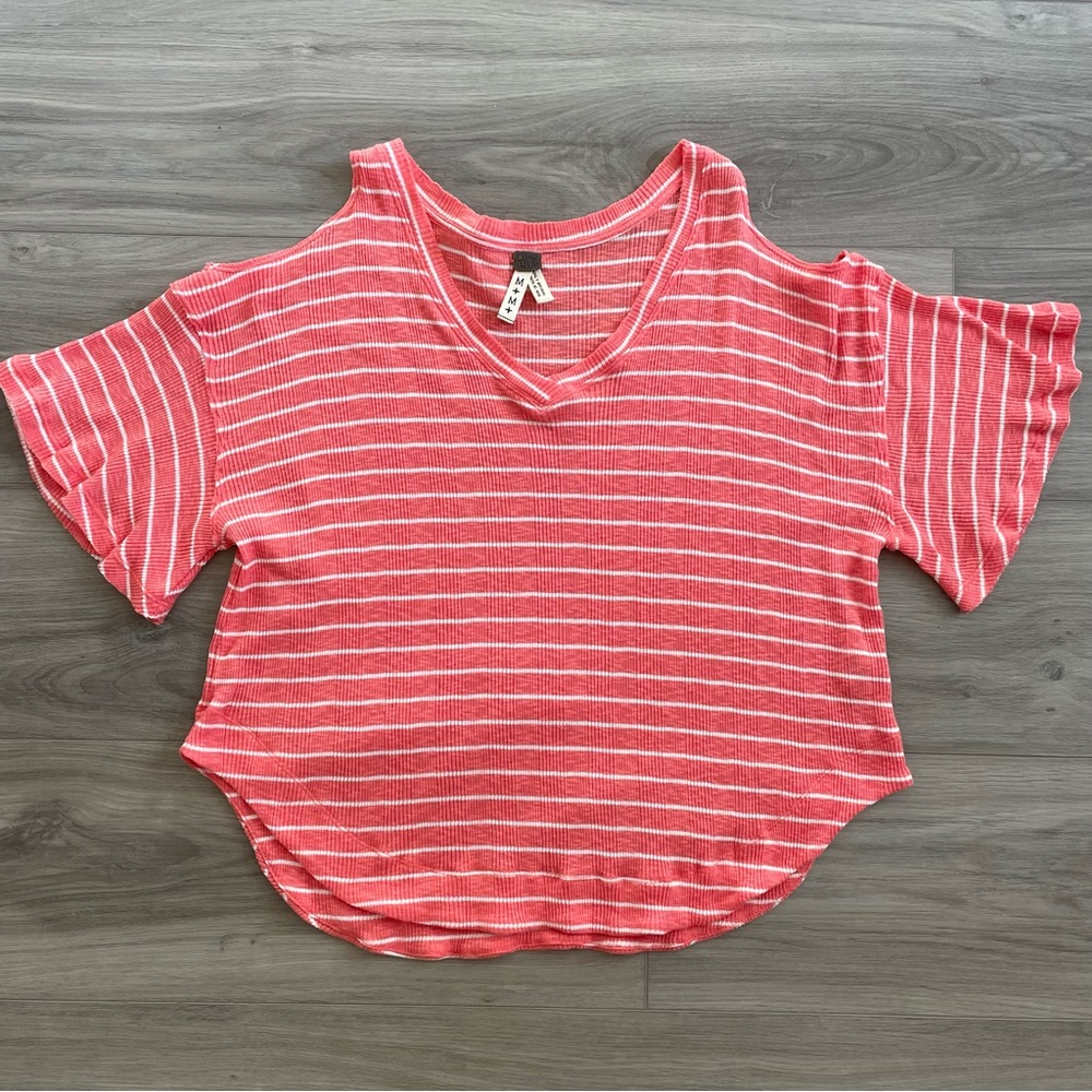 We The Free Orange Striped Top